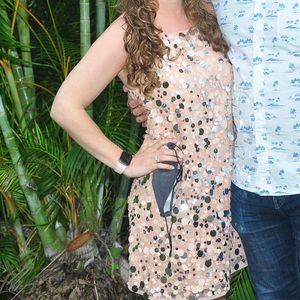 ASOS mini cami dress in disc sequins